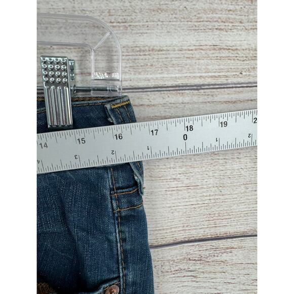 True Religion Joey Flare Button Flaps Jeans Womens 30 Blue Medium Wash Denim - Picture 11 of 12